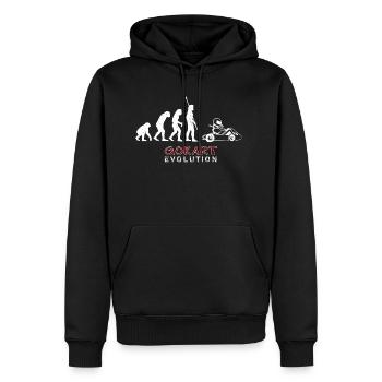 GOKART Evolution - Sweat à capuche Premium bio Homme - noir - Devant - Nico (187cm)