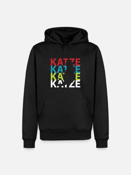 Katze Katzen - Männer Premium Bio Hoodie - Schwarz