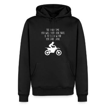 Motocross seul temps motocross - Sweat à capuche Premium bio Homme - noir - Devant - Nico (187cm)