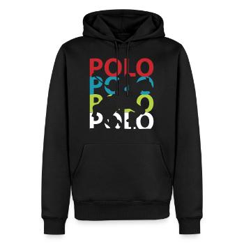 Polo - Männer Premium Bio Hoodie - Schwarz - Vorne - Nico (187cm)