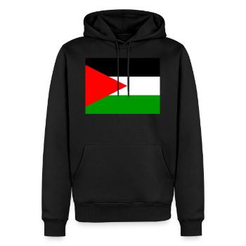 Pavillon de l’Autorité palestinienne (ps) - Sweat à capuche Premium bio Homme - noir - Devant - Nico (187cm)