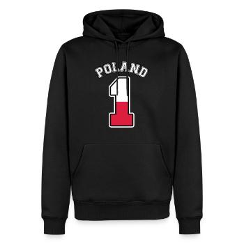 Polen Nummer 1 - Männer Premium Bio Hoodie - Schwarz - Vorne - Nico (187cm)