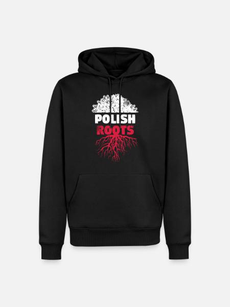 Poland's roots scratched - Men’s Premium Organic Hoodie - black