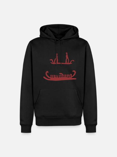 Petroglyph Tanumshede - Men’s Premium Organic Hoodie - black