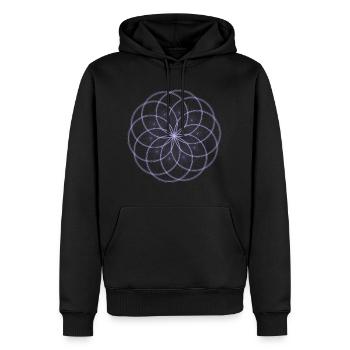 Psychedelic Yoga Chakra Mandala cadeau de cadeau - Sweat à capuche Premium bio Homme - noir - Devant - Nico (187cm)