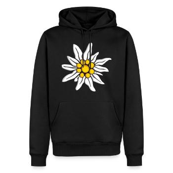 Edelweiss - Sweat à capuche Premium bio Homme - noir - Devant - Nico (187cm)