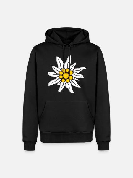Edelweiss - Men’s Premium Organic Hoodie - black