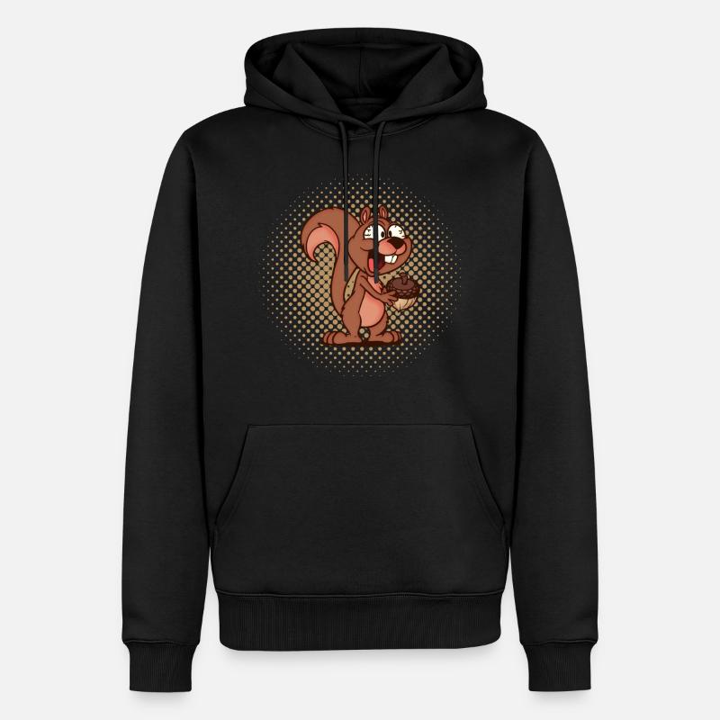 Écureuils - Sweat à capuche Premium bio Homme - noir