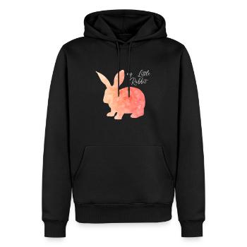 Lapin lapin abstrait - Sweat à capuche Premium bio Homme - noir - Devant - Nico (187cm)