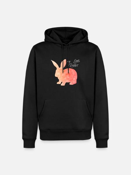 Rabbit Rabbit Rabbit Abstract - Men’s Premium Organic Hoodie - black