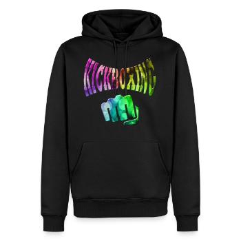 Kickboxing - Men’s Premium Organic Hoodie - black - Front - Nico (187cm)