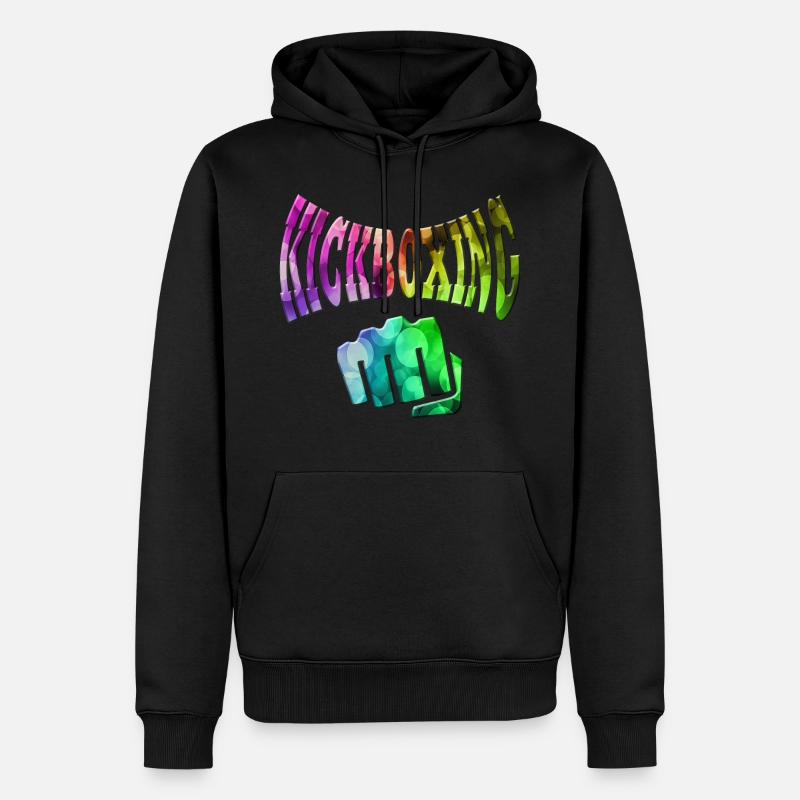 Kickboxen - Männer Premium Bio Hoodie - Schwarz