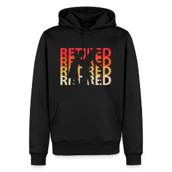 Pension Pension pensioner - Men’s Premium Organic Hoodie - black - Front - Nico (187cm)