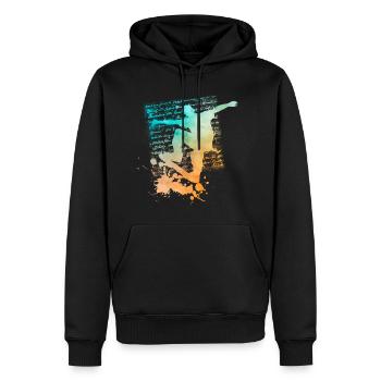 Coole Skateboard Longboard T-Shirts Geschenk Funny - Männer Premium Bio Hoodie - Schwarz - Vorne - Nico (187cm)