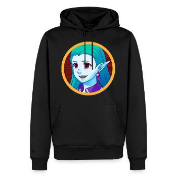 Allié - Sweat à capuche Premium bio Homme - noir - Devant - Nico (187cm)