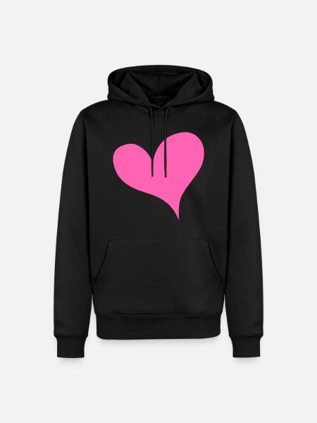 Heart Pink Gift - Men’s Premium Organic Hoodie - black
