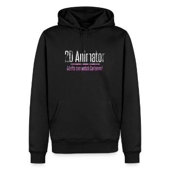2D Animator Trickfilm Zeichentrick Geschenkidee - Männer Premium Bio Hoodie - Schwarz - Vorne - Nico (187cm)