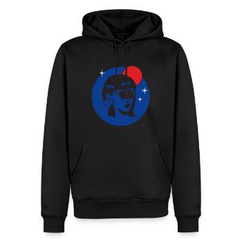 "PHOTON" - Quantenbeobachter, Quantenphysik Nerd - Männer Premium Bio Hoodie - Schwarz - Vorne - Nico (187cm)
