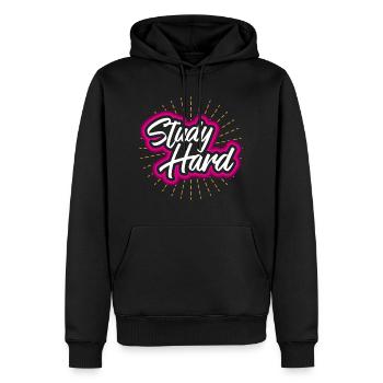 Study hard - student gift idea - Men’s Premium Organic Hoodie - black - Front - Nico (187cm)