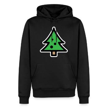 Sapin de Noël Sapin de Noël Sapin Sapin - Sweat à capuche Premium bio Homme - noir - Devant - Nico (187cm)