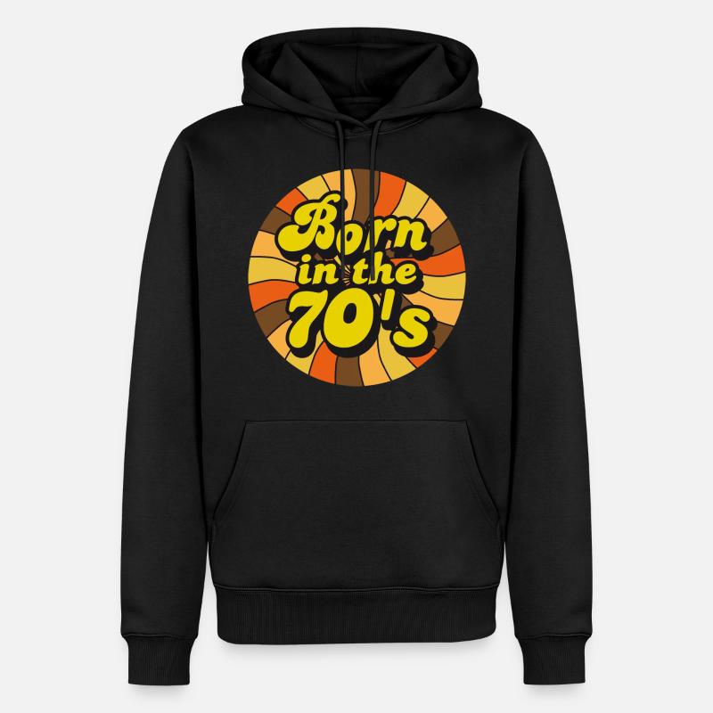 Né dans les années 70 - Sweat à capuche Premium bio Homme - noir