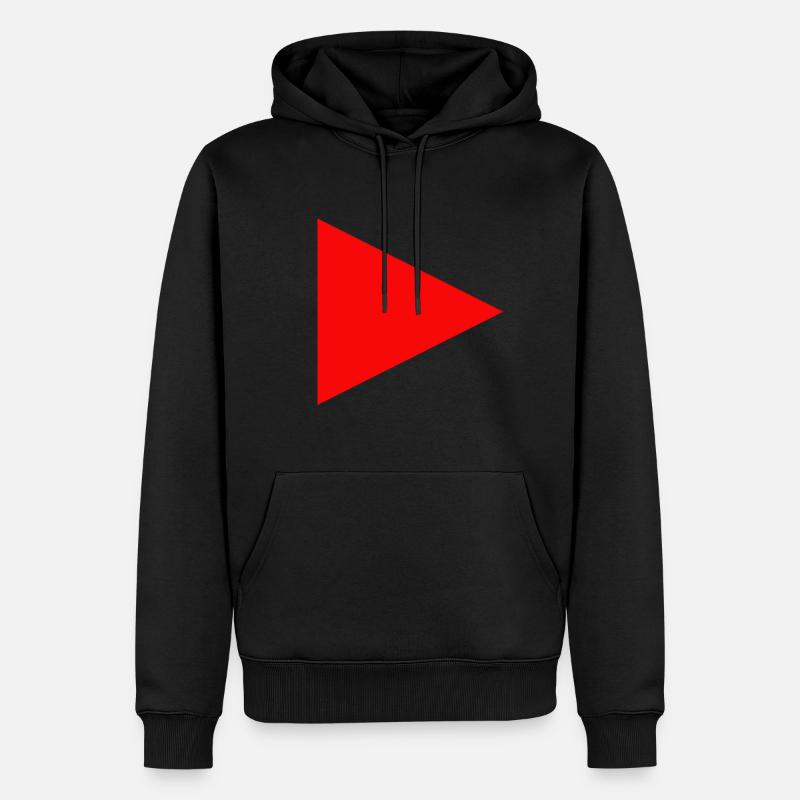 Roter Pfeil - Männer Premium Bio Hoodie - Schwarz