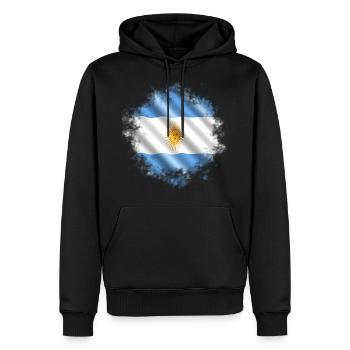 Argentinien - Männer Premium Bio Hoodie - Schwarz - Vorne - Nico (187cm)