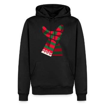 Christmas - Weihnachtsschal - Männer Premium Bio Hoodie - Schwarz - Vorne - Nico (187cm)