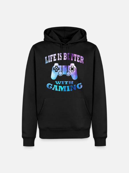 Gaming - Men’s Premium Organic Hoodie - black