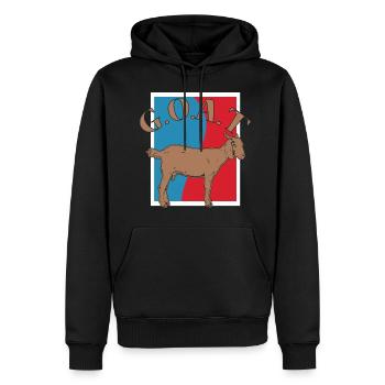 GOAT Ziege lustig Geschenk Brady Tier Geisbock - Männer Premium Bio Hoodie - Schwarz - Vorne - Nico (187cm)