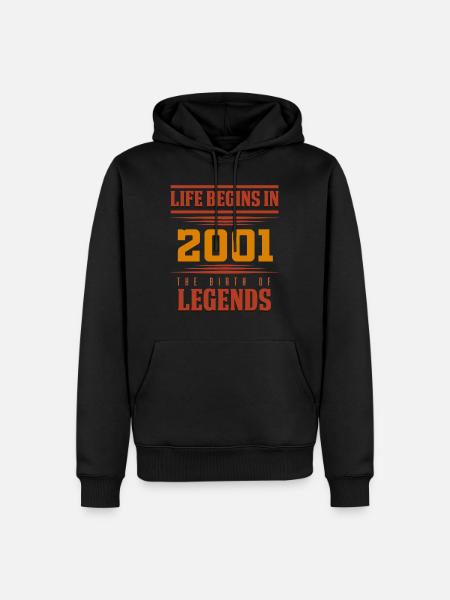 Year 2001 - Men’s Premium Organic Hoodie - black