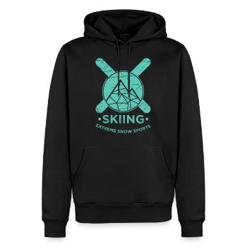 Ski fahren Berge - Männer Premium Bio Hoodie - Schwarz - Vorne - Nico (187cm)
