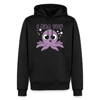 Tintenfisch Octobus Oktobus süßes Tier Mutter Mama - Männer Premium Bio Hoodie - Schwarz - Vorne - Nico (187cm)