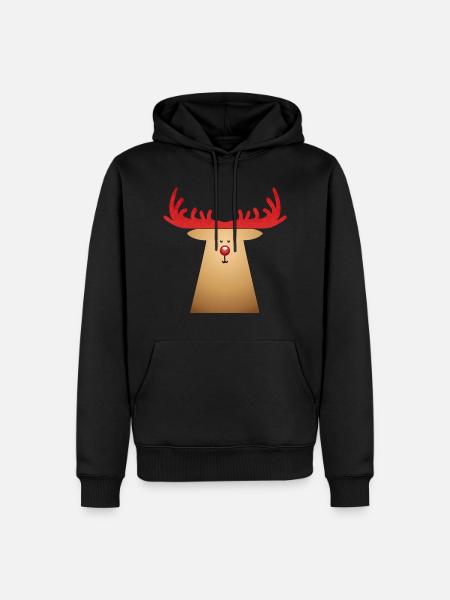 Rentier - Männer Premium Bio Hoodie - Schwarz