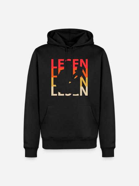 bookworm - Men’s Premium Organic Hoodie - black