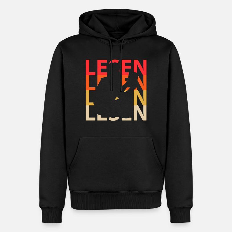 rat de bibliothèque - Sweat à capuche Premium bio Homme - noir