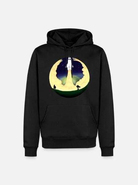 fusée - Sweat à capuche Premium bio Homme - noir