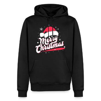 Merry Christmas - Männer Premium Bio Hoodie - Schwarz - Vorne - Nico (187cm)