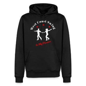 West Coast Swing Is My Passion WCS Tanzen Geschenk - Männer Premium Bio Hoodie - Schwarz - Vorne - Nico (187cm)