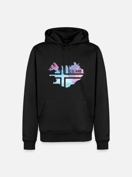 Iceland - Men’s Premium Organic Hoodie - black