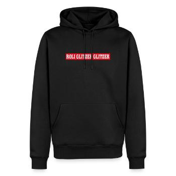 Roli glitter glitter - Men’s Premium Organic Hoodie - black - Front - Nico (187cm)