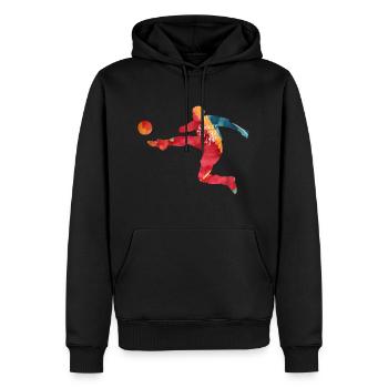 Football match - Men’s Premium Organic Hoodie - black - Front - Nico (187cm)