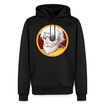 Papa - Männer Premium Bio Hoodie - Schwarz - Vorne - Nico (187cm)