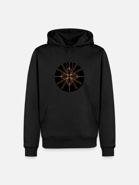 Goa Trance Pattern - Men’s Premium Organic Hoodie - black