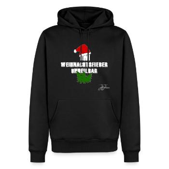 Weihnacht Weihnachten Weihnacht Weihnachten X-Mas - Männer Premium Bio Hoodie - Schwarz - Vorne - Nico (187cm)