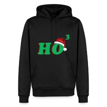 Christmas Santa hat ho ho ho - Men’s Premium Organic Hoodie - black - Front - Nico (187cm)