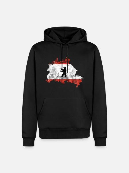 Berlin - Männer Premium Bio Hoodie - Schwarz