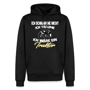ICH SCHNARCHE NICHT - Männer Premium Bio Hoodie - Schwarz - Vorne - Nico (187cm)