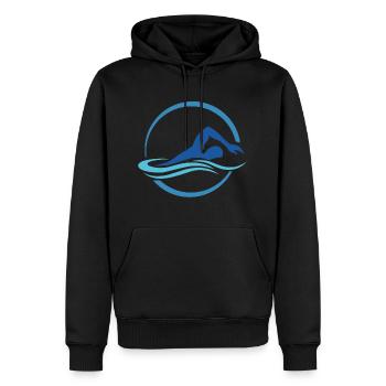 Schwimmen Sommer Sonne Strand Geschenk - Männer Premium Bio Hoodie - Schwarz - Vorne - Nico (187cm)