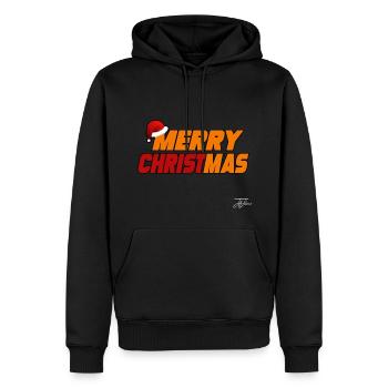 Christmas Christmas Christmas Christmas X-Mas - Men’s Premium Organic Hoodie - black - Front - Nico (187cm)